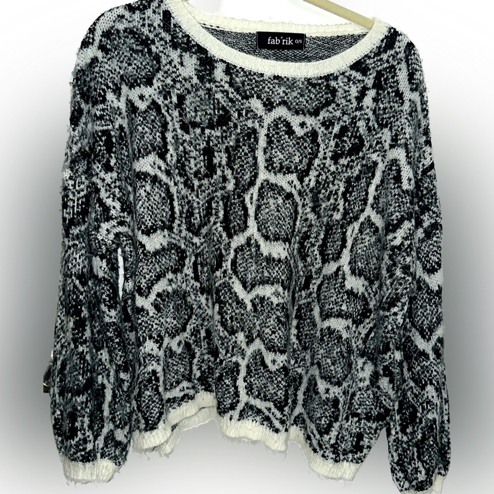 Snake Print Soft Oversized Sweater